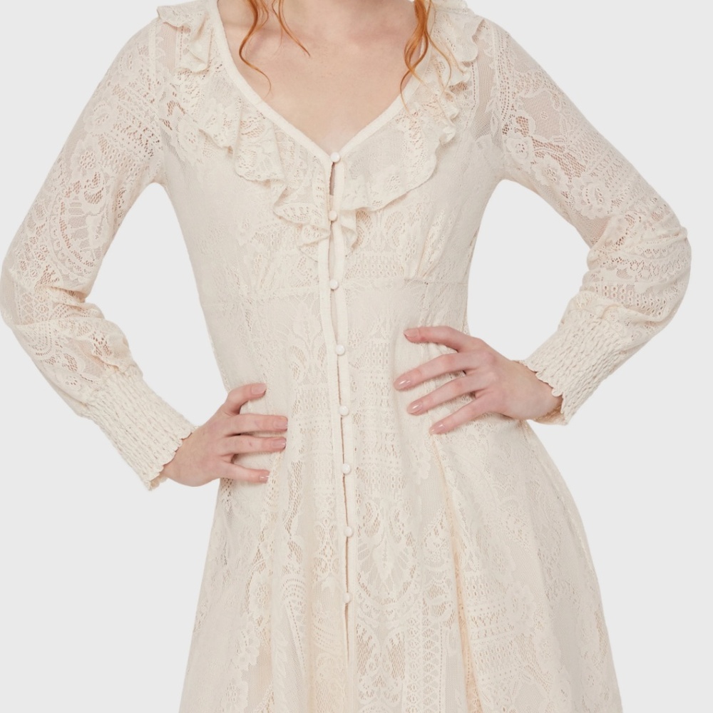 Killstar Cybele Lace Dress Ivory XS NWT